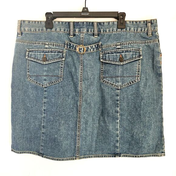 Old Navy Jeans Skirt Womens 20 Plus Size Cotton Denim Pockets W 41" L 20" - Picture 11 of 11